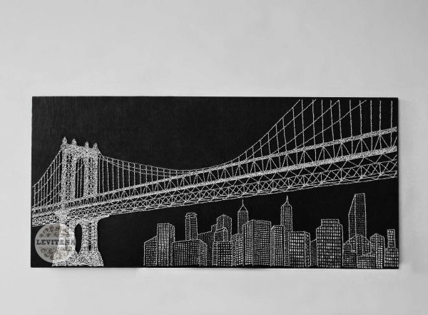 Пейзаж в технике стринг арт