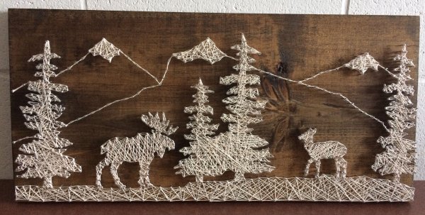 Новогоднее панно из дерева