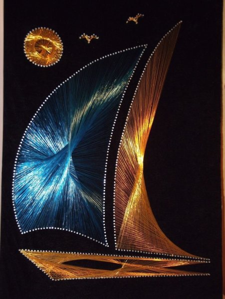 Стринг арт нитяная Графика