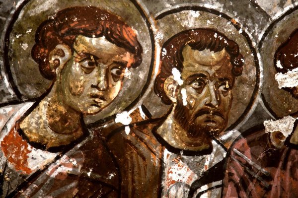 Фреска Евхаристия Византия