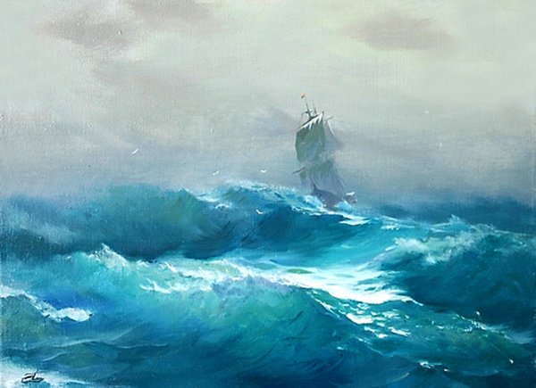 Виктор Лузик картины море