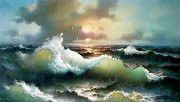 Шторм в живописи художников маринистов
