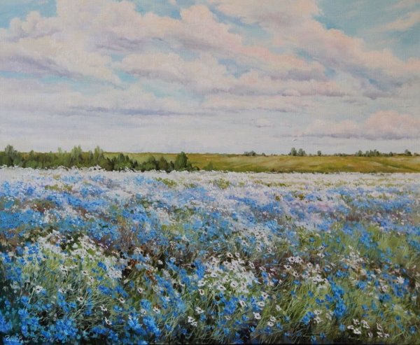 Майков поле зыблется цветами