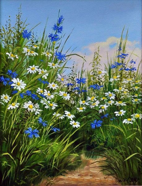 Поленов художник поле ромашек