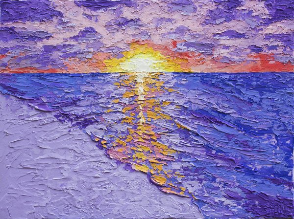 Пейзаж Импасто мастихином