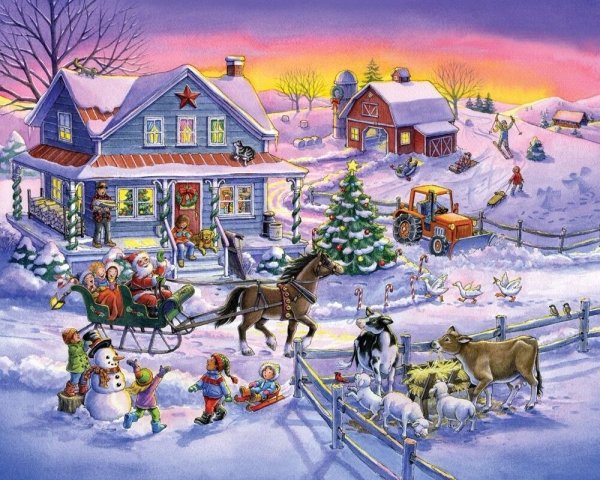 Dennis lewan Рождество картины