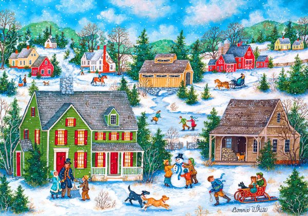 Вышивка крестиком зимняя сказка