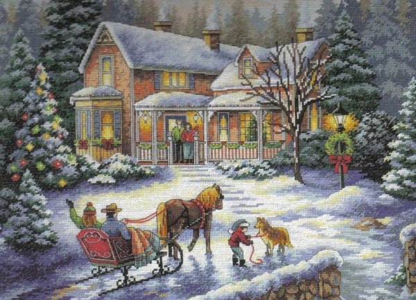 Федоскинская миниатюра русская тройка