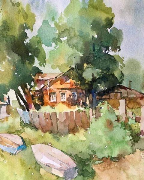 Пленэр этюды акварелью