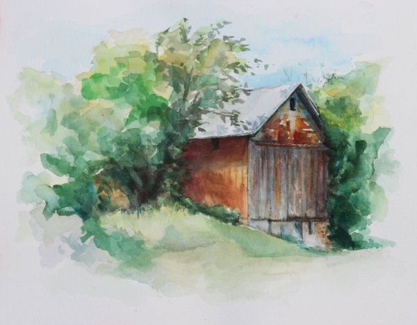 Художник на пленэре Этюд