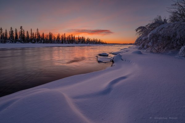 Умба Кольский полуостров зима