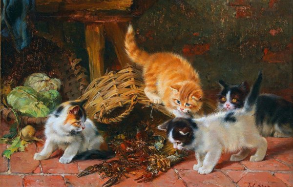 Чарльз Бартон картина котята