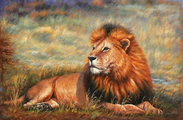 Анималистическая живопись Лев
