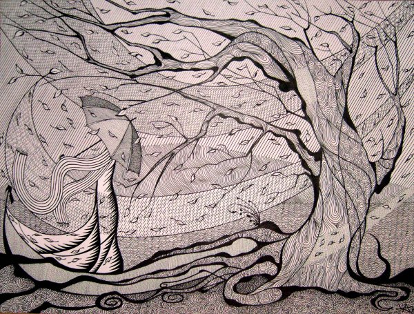 Декоративный пейзаж легкий