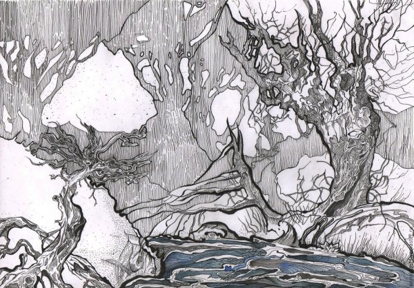 Рисунки тушью