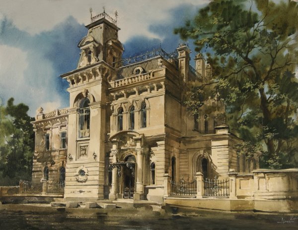 Айдаров Казань Архитектор акварели