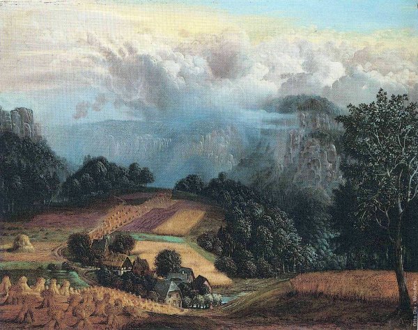 Отто Дикс картины пейзаж с восходящим