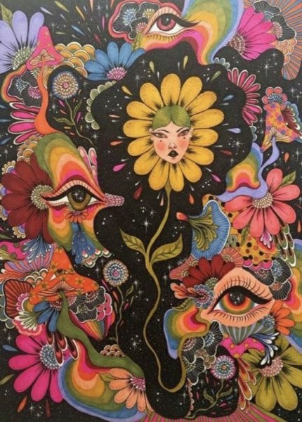 Инди КИД хиппи живопись