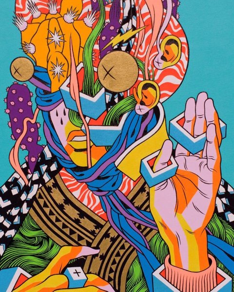 Хиппи коллаж