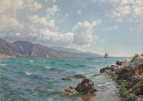 Художник Peder Mork Monsted 1859-1941 г.г датский художник