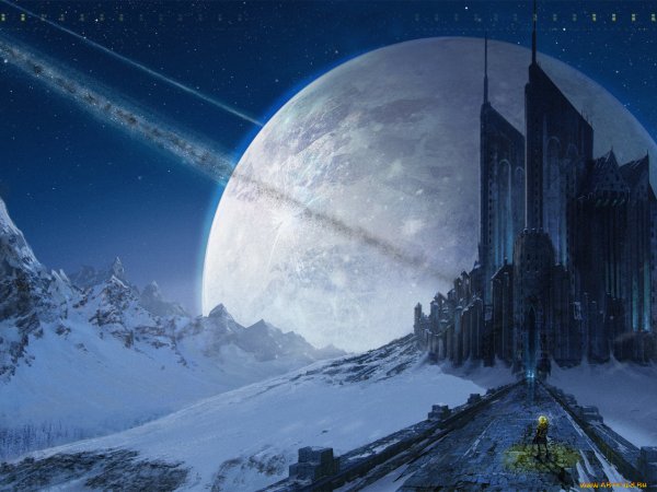 Пейзаж фантастической планеты