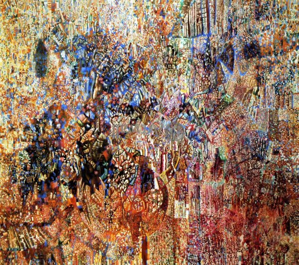 Солнце маслом на холсте