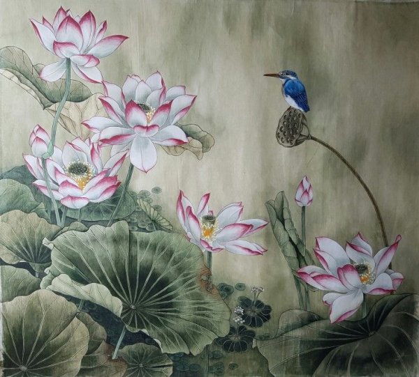 Пионы гунби китайская живопись