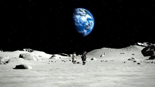 Пейзаж с луной