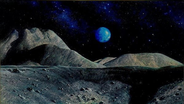 Лунная поверхность в живописи