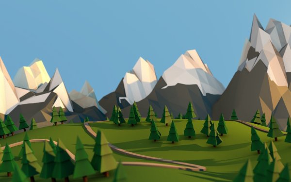 Low Poly ландшафт