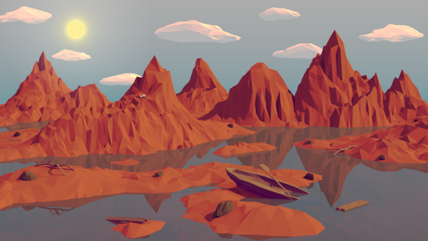 Low Poly пейзаж