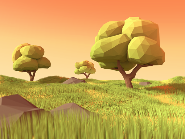 Blender пейзаж