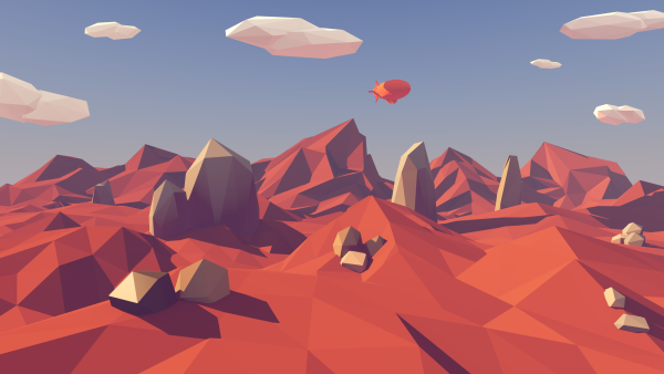 Низкополигональный пейзаж