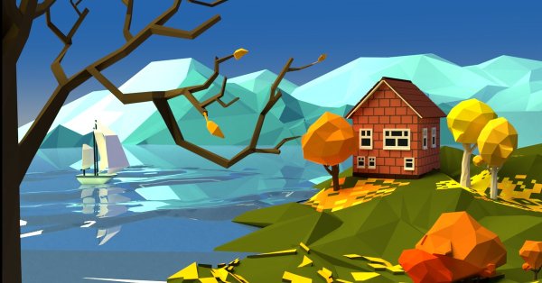 Лоу Поли 3д пейзажи