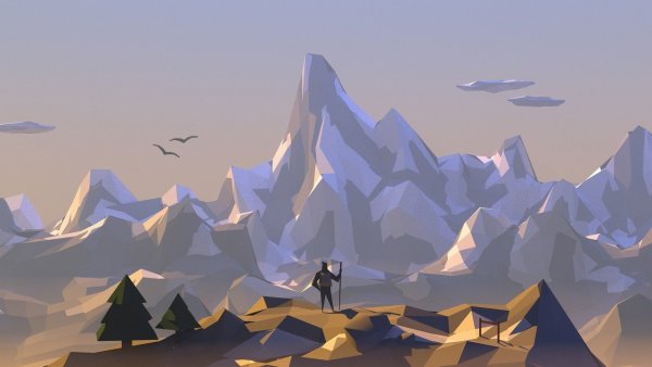 Низкополигональный ландшафт