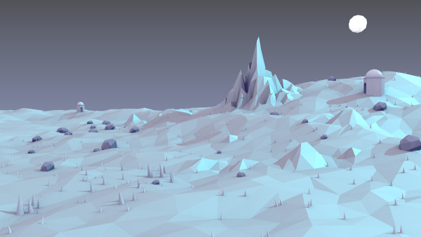 Low Poly пейзаж