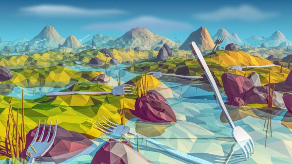 Low Poly ландшафт