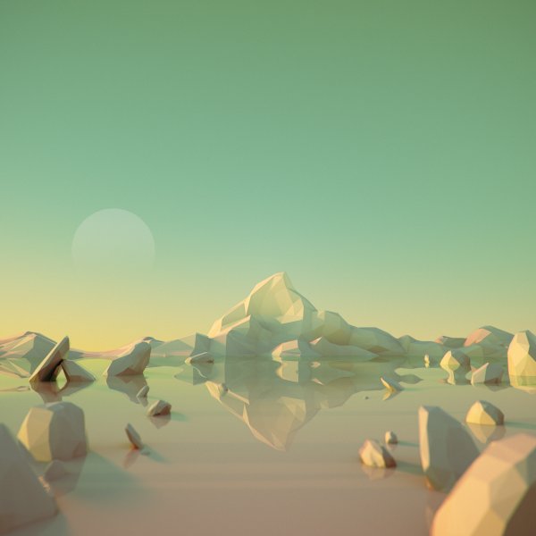 Лоу Поли ландшафт