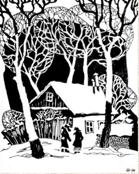 Иллюстрации тушью и пером