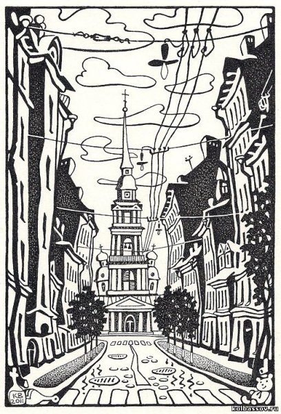 Эстамп линогравюра