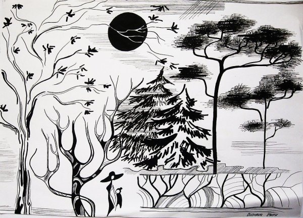 Стилизация в графическом пейзаже