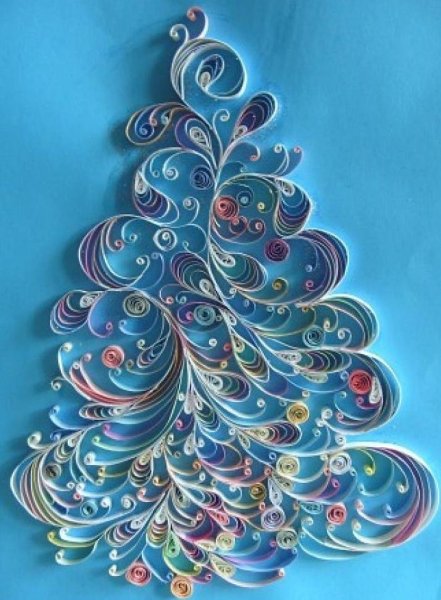 Квиллинг зимние картины