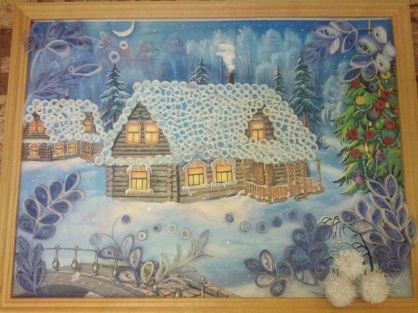 Квиллинг зимняя тематика