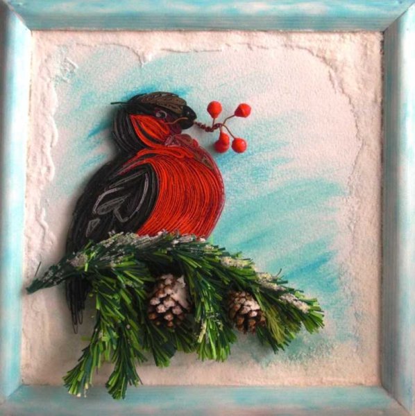 Зимние композиции из квиллинга