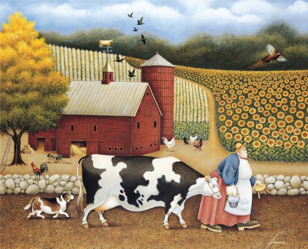 Лоуэлл Эрреро картины коровы