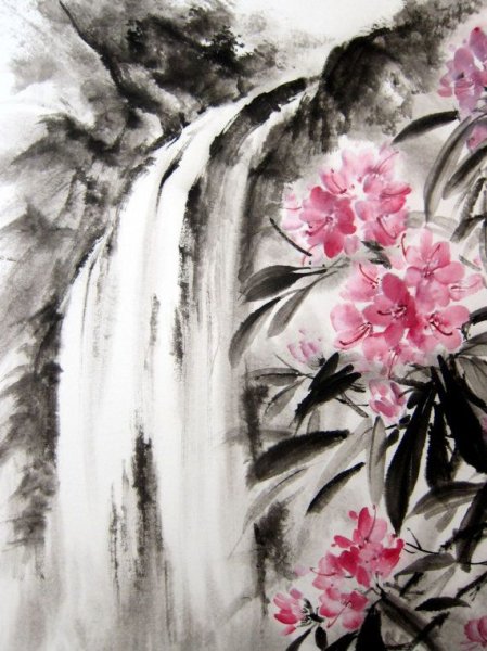 Японская живопись тушью в стиле Суми-э