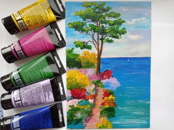 Как рисовать акрилом на холсте