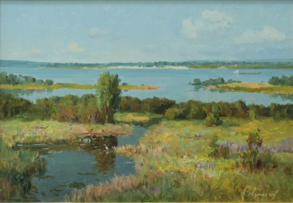 Волжские просторы в живописи .