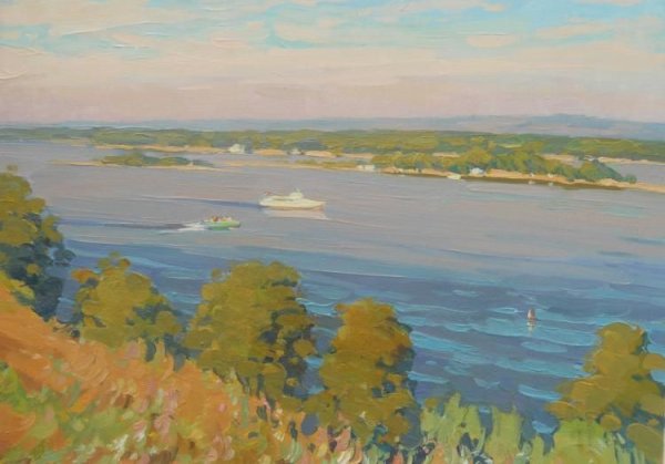 Исаак Ильич Левитан Волжский пейзаж