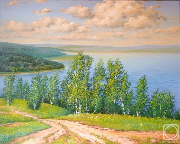 Картину "вид на Волгу. Барки" (1870) Васильев